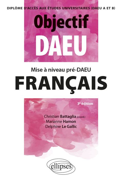 Français Pré-DAEU Mise à Niveau Objectif DAEU A